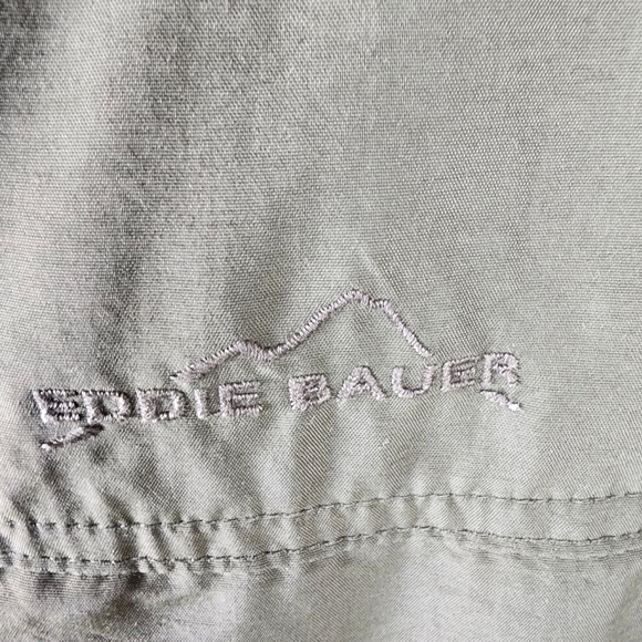 Eddie Bauer Sport Long Sleeve Button Front  Shirt Back Vent Olive Green XLTall - Picture 6 of 15